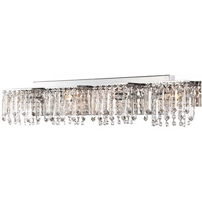Chrome Crystal 37" 4-Light Bath Vanity Fixture