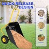 HANPURE Two-wheeled barrow, garden cart, 10-inch pneumatic wheels(Yellow + Black) - 3 of 4