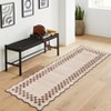 Washable Modern Scalloped Border Bedroom Living Room Rugs, Low Pile Non Slip Floor Carpet for Home - 4 of 4