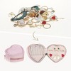 Unique Bargains Travel Small Portable Heart-Shaped Plush Velvet Jewelry Box for Women - 2 of 4