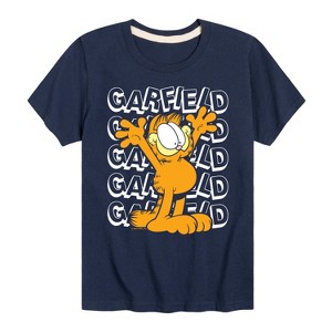 Boys' - Garfield - Stacked Name Short Sleeve Graphic T-Shirt - 1 of 4
