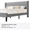 Nasitip Upholstered Bed Frame with Wingback Headboard, No Box Spring Needed, Wood Slats Support, Easy Assembly - 2 of 4