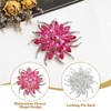 Unique Bargains Wedding Party Vintage Rhinestone Crystal Flower Lapel Brooch Pin 1 Pc - 3 of 4