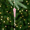 Northlight 7.5" Pink and White Glittered Twist Lollipop Christmas Ornament - 2 of 4
