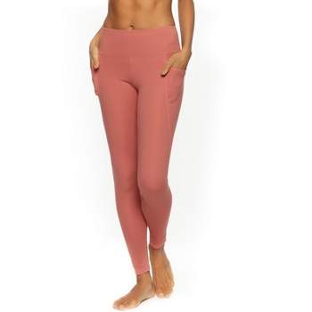 Felina Women's Athletic Pocket Legging 2 Pack (deep Mahogany Cobblestone,  Large) : Target