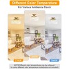 Itopfox Semi Flush Mount Ceiling Light, Gold Globe Glass Farmhouse Lighting Fixture for Kitchen, Bathroom, Hallway, Dining Room (Bulb Not Included) - 3 of 4