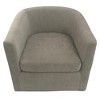 Carolina Living Ingran Barrel Swivel Upholstered Accent Chair - Gray - 2 of 4