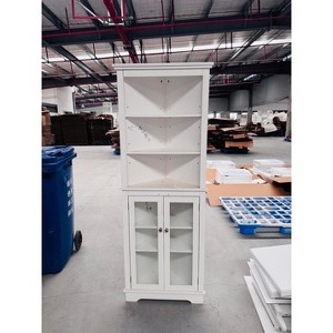 Corner cabinet with glass doors, storage cabinet - 1 of 1