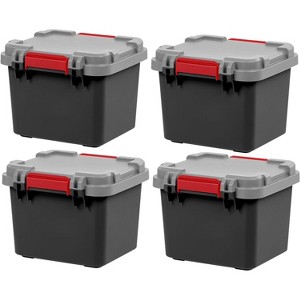 IRIS USA Heavy Duty Trail Box - Black, Gray, Red - 1 of 4