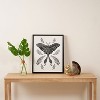 Avenie Luna Moth Black and White Framed Art Canvas - Society6 - 3 of 3