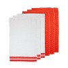 Sloppy Chef Premier Kitchen Towels (Pack of 6), 15x25, Diamond Pattern, Cotton, Saffron Red - 4 of 4