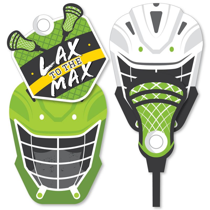 Big Dot of Happiness Lax to the Max Lacrosse Helmet, Stick, and Shield Decorations DIY Party Essentials Set of 20, 2 of 7