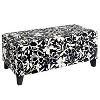 MAYEERTY Luxury Storage Ottoman, Floral Patterned Fabric Soft-Close Hinges Hidden Compartment, Living Room Bedroom - 3 of 4