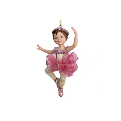 Kurt Adler Plastic Ornament for Christmas Tree, Assorted Ballet Girl (Pack of 1)