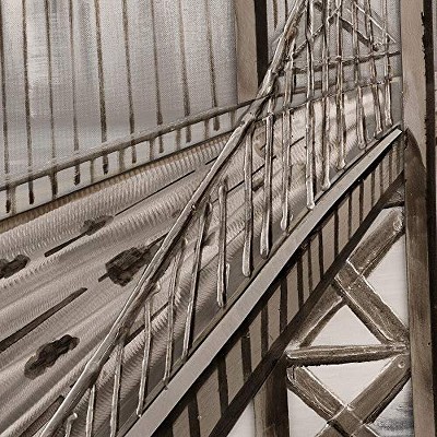 Gray and Beige Cityscape Canvas Wall Art, 59" x 39"