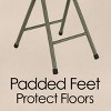 Hastings Home 18-inch Portable Bar Stool, Set of 2 Backless Foldable Stools with 300lb Capacity - 4 of 4