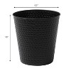 happimess Axel Modern Minimalist Hammered Steel 2-Gallon Wastebasket - 4 of 4