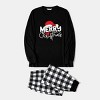 PATPAT Christmas Pajamas for Family Matching Sets Funny Glow In Dark Christmas hat Long Sleeve Sets Black - 3 of 4