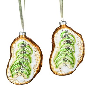 2pc Ornate Hand Made Glass Blown Christmas Ornaments Figurines Tree Decoration -  Every Day is Christmas - 1 of 4