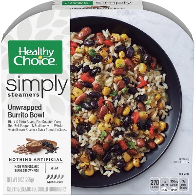 Healthy Choice Simply Organic Vegan Frozen Unwrapped Burrito Bowl - 9.25oz