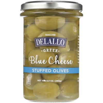 Delallo Blue Cheese Stuffed Olives - 6 pack, 9.9 oz