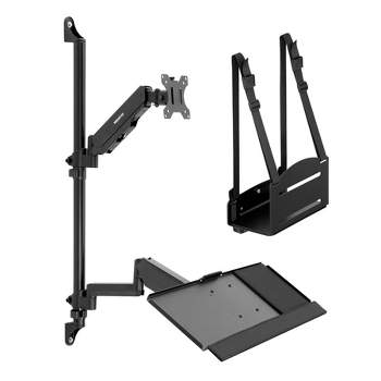 Mount-It! Cubicle Monitor Mount Hanger Attachment, Hanging Height  Adjustable VESA Bracket for a 17 to 32 Screen, Adjustable Hook Supports  up to 17.6
