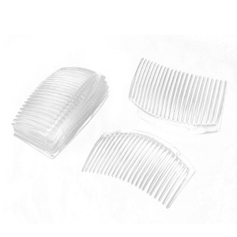 Unique Bargains Women Plastic Handmade 23 Tooth Diy Jewelry Accessories Hair  Combs Clear 8 Pcs : Target