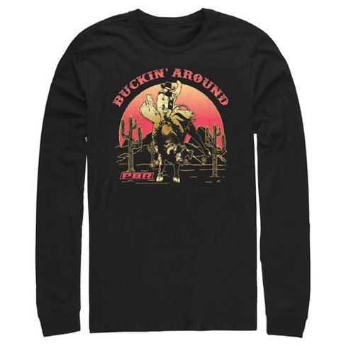 Men's Professional Bull Riders Buckin' Around Long Sleeve Shirt - Black ...