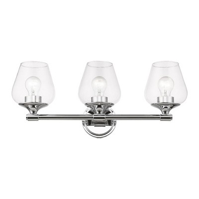Livex Lighting Willow 3 - Light Vanity in  Polished Chrome