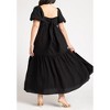 ELOQUII Women's Plus Size Puff Sleeve Tiered Dress - 3 of 4