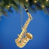 Collections Etc Gold-Tone Finish Saxophone Christmas Ornament - 2 of 2