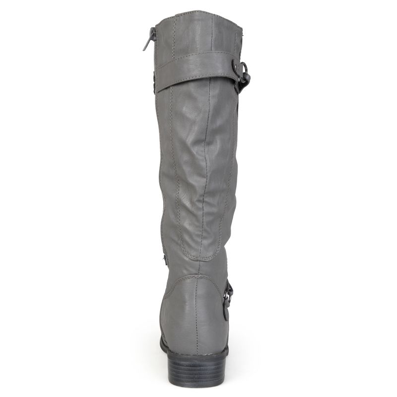 Journee Collection Womens Harley Stacked Heel Riding Boots, 4 of 11