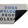 Stupell Industries Dogs Welcome People Tolerated Printed Outdoor Imitation Sisal Door Mat, design by Lil' Rue - 2 of 4