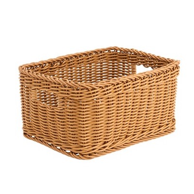Set Of 2 Woven Wall Baskets Brown Rattan & Jute By Foreside Home ...