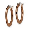 Chisel Stainless Steel Polished Brown IP-plated 19mm Diameter Tapered Hoop Earrings - 4 of 4