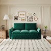 Pull Out Sofa Bed with Pillows and Blanket Set, Upholstered Sofa Bed, Velvet Convertible Sleeper Couch for Living Room, Small Space - 3 of 4