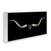 Stupell Industries Bull Horns Animal Painting Framed Giclee Art, White, 30" x 13" - 2 of 4