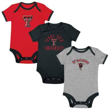 NCAA Texas Tech Red Raiders Infant Boys' Short Sleeve 3pk Bodysuit Set