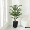 DR.Planzen 72" Artificial Palm Tree - 6FT UV Resistant Fake Plant with14 Silk Leaves & 15.7" Planter for Indoor House Plants, Tall Faux Trees 1 Pack - 2 of 4
