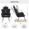 Accent Chairs Living Room,Accent Chairs With Arms,High Backrest And Pillows,Rocking Chair For Nursery,Rocking Chair Glider-Maison Boucle‎ - 4 of 4