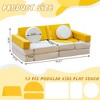 Hooseng Modular Sectional Sofa, Upholstered Couch Set with Round Pillows, Sectional Sofa for Living Room, Bedroom - 4 of 4