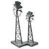 Adam & Friends Metal Windmills (Large & Small) Sculpture | Pewter - 2 of 4