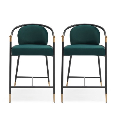 GDFStudio Chaparral Contemporary Upholstered Iron 26 inch Counter Stool (Set of 2)