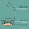 Gibson Home Harvest Season Fruit Basket Bowl with Banana Hanger – Black Metal Wire & Rubberwood Base - 3 of 4