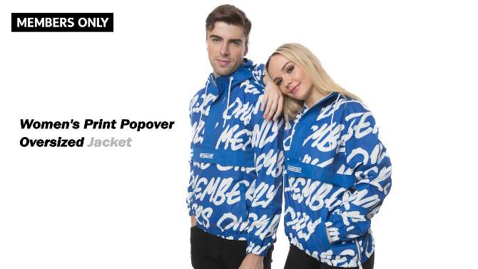 Members Only Women's Print Popover Oversized Jacket, 2 of 5, play video