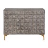 Treasure Trove Accents 2 Door Cabinet Carbon Dust: Raised Diamond Pattern, European Hinges, Metal Legs - 2 of 4