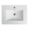 ChicFurnit Bathroom Sink 24 Inch Ceramic Basin with Sleek Modern Design for Bathroom Remodel Upgrade, 24"*18.3"*6.7" - 3 of 4