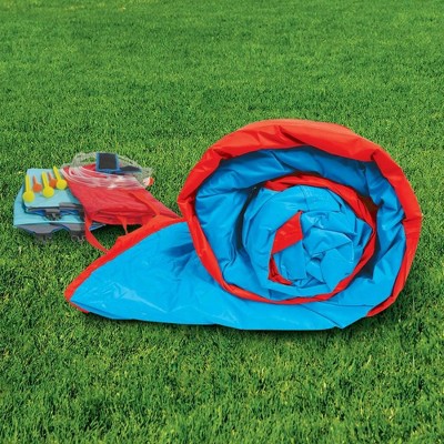 Banzai Hydro Blast Inflatable Water Park with Blue and Red Slides