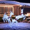 Costway 3 PCS Christmas Lighted Reindeer Family Set with 255 Cold White LED Lights Stakes - 2 of 4