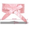Allegra K Women's Faux Leather Self Tie Bowknot Wide Waist Band Sash Obi Belt One Size - 3 of 4